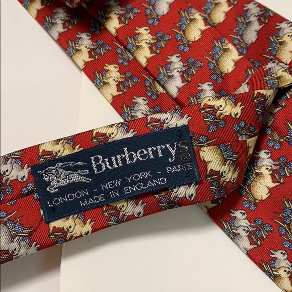 Burberry rabbit pattern silk tie - Picture 3 of 5